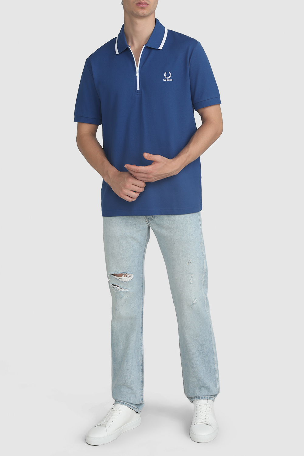 חולצת פולו בסגירת רוכסן